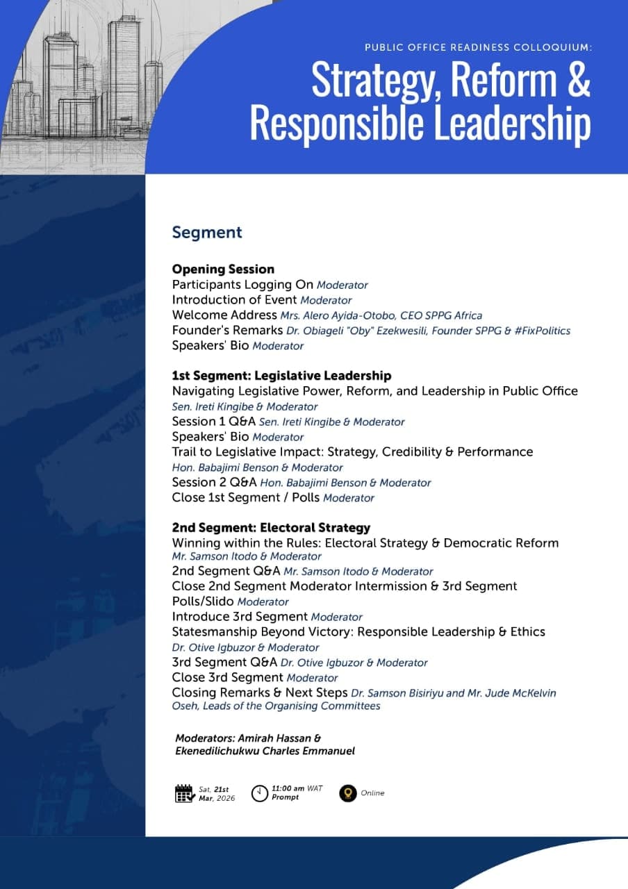 Strategy, Reform & Responsible Leadership — printed agenda