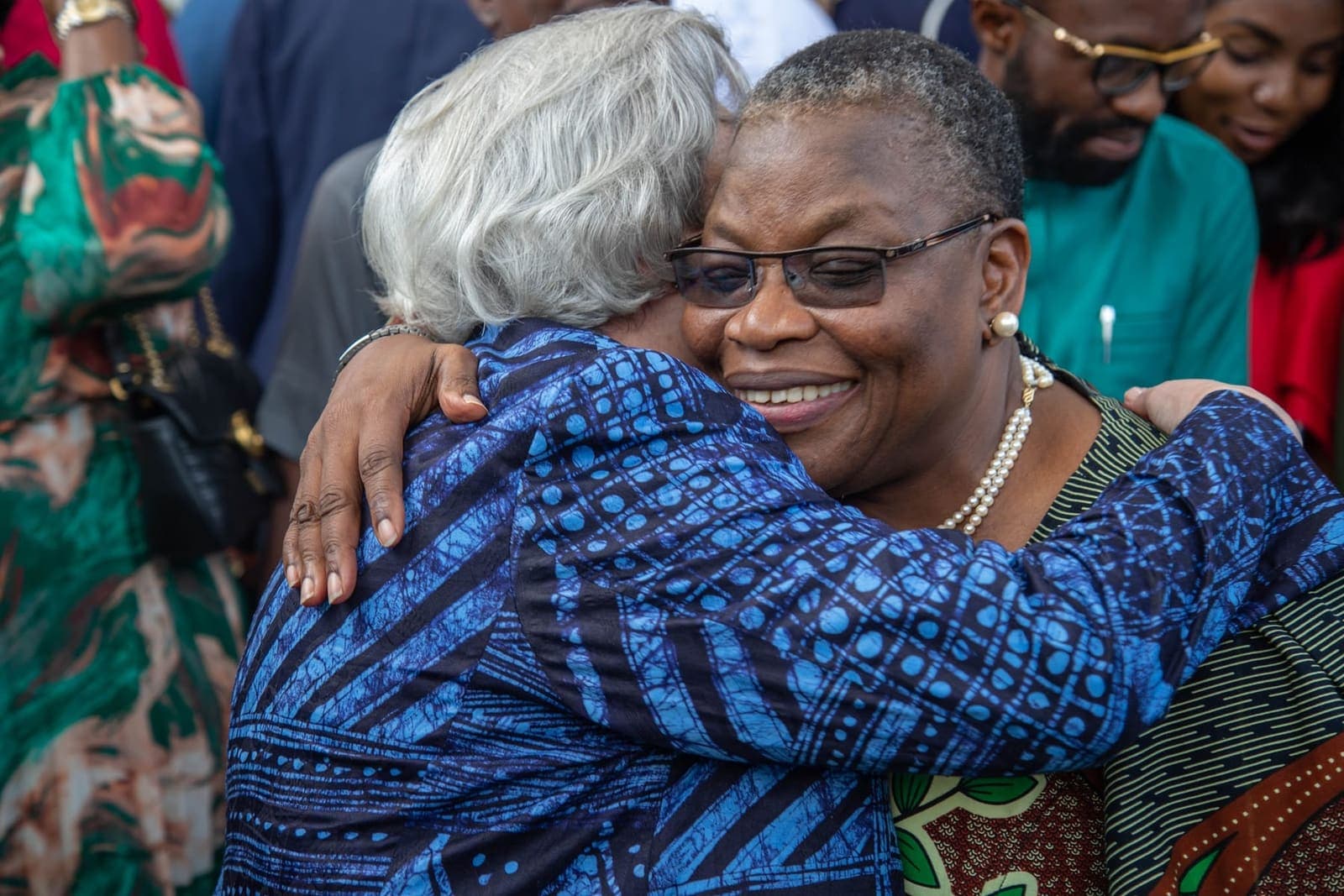 An embrace at the ceremony