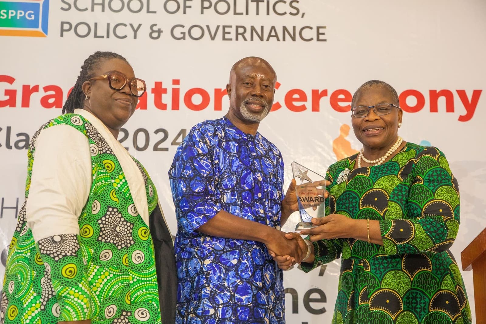 An award presentation