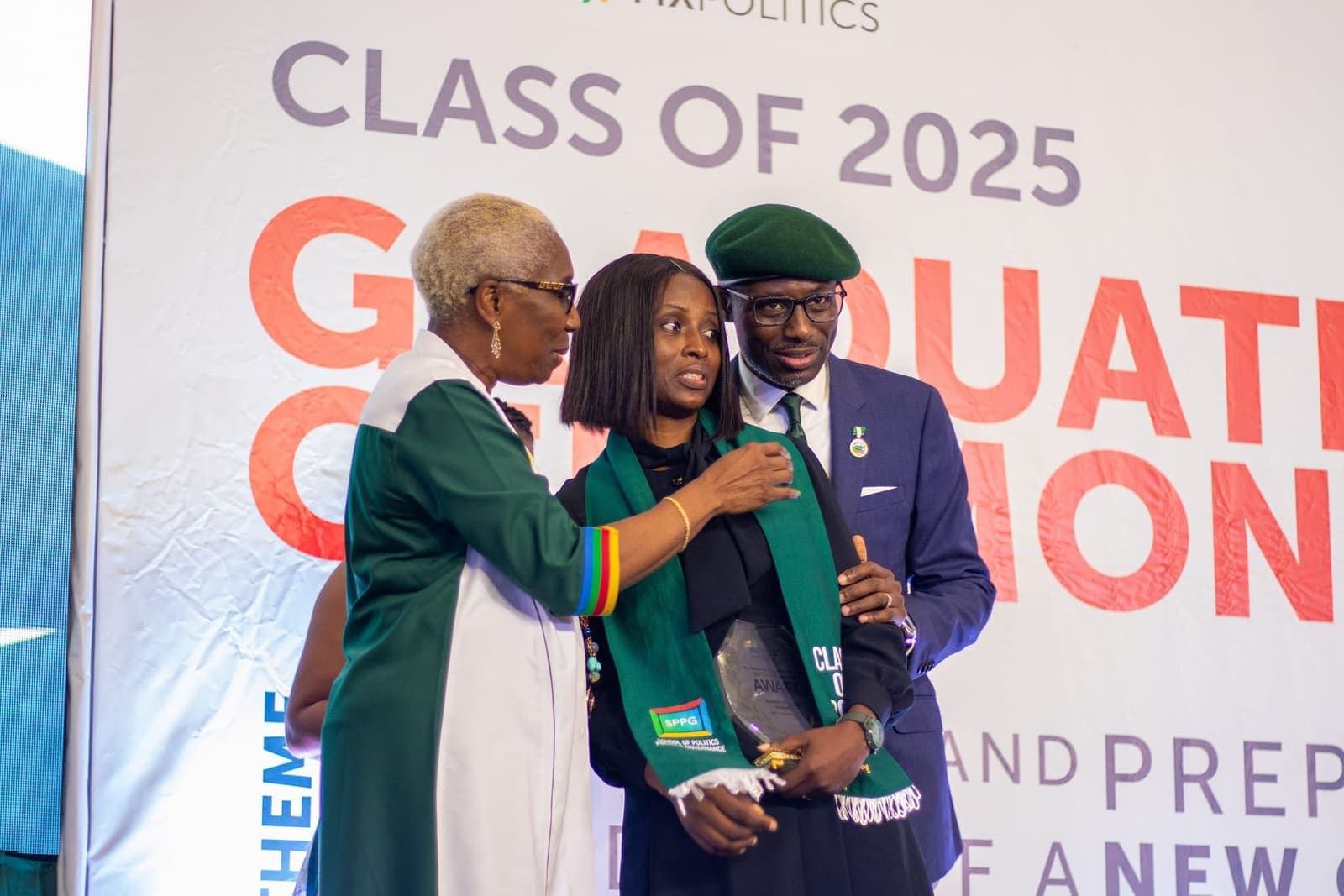 Congratulations on stage