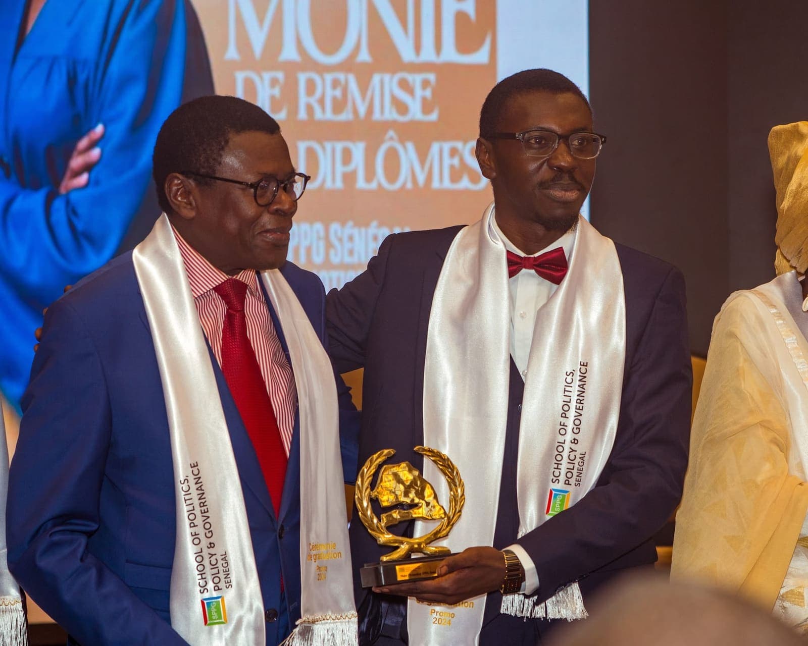 An award presentation